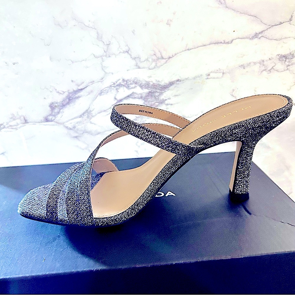 Pelle Moda Silver Strappy Heels NWT - Picture 5 of 15